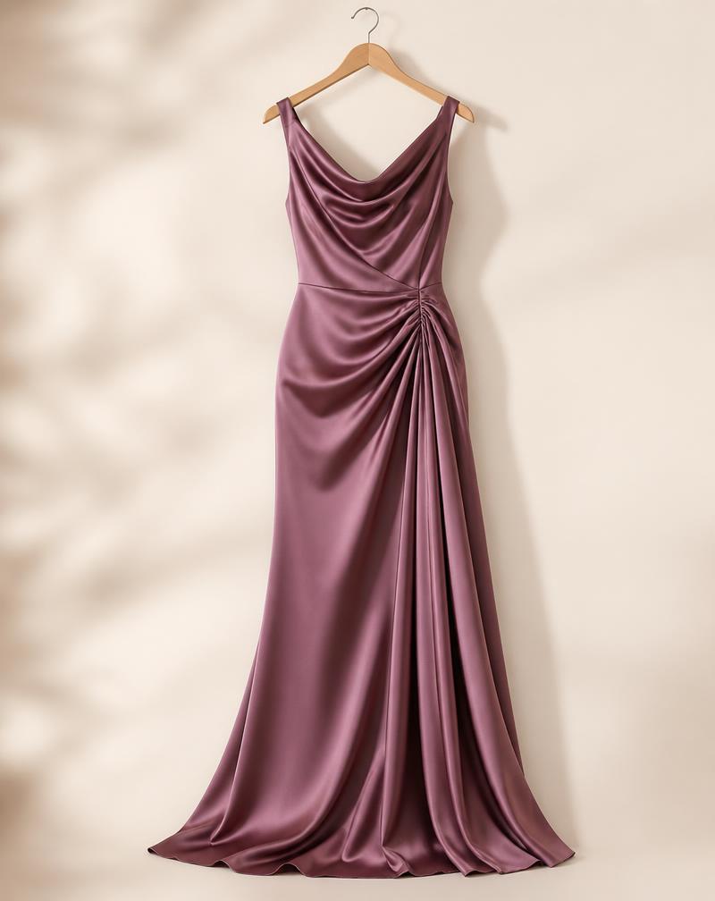 Mauve Silk Gown